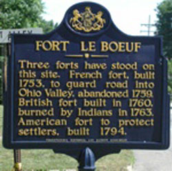 Picture of Fort Le Boeuf Historical Marker