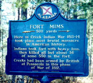Picture of Fort Mims Historical Marker