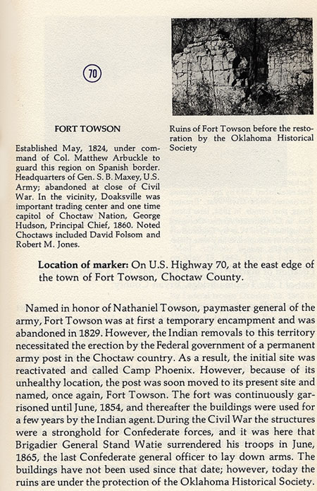 Fort Towson Picture