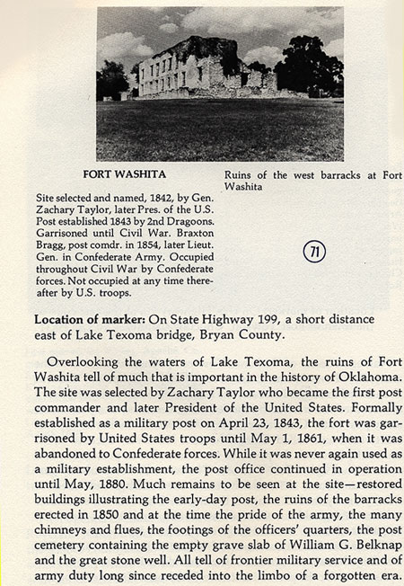 Fort Washita Picture