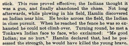 Hamlin story by Wilbarger