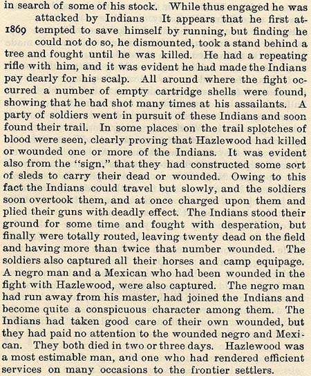 George Hazlewood story by Wilbarger