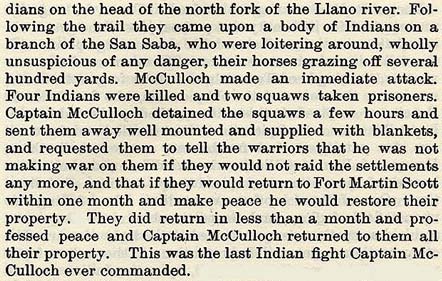 Henry McCulloch story from Wilbarger