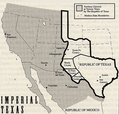 Map of Imperial Texas
