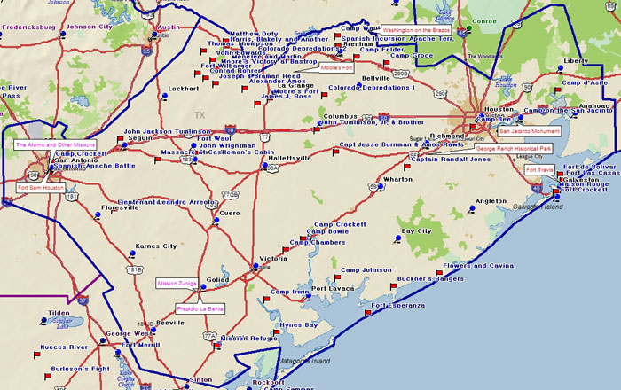 Map of the Texas Independence Region