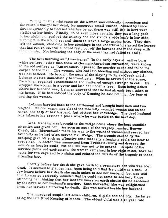 Kensing Massacre Story