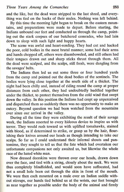 Three Years Among the Comanches - Capture