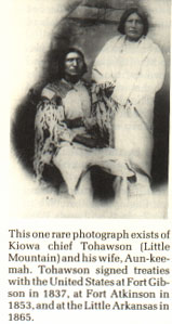 Picture of Kiowa Chief Tohawson and his Wife