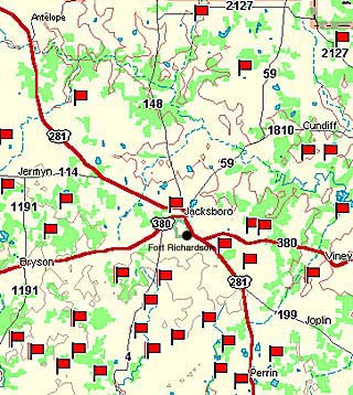 Jack County Map