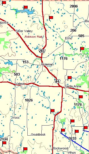 Coleman County Map