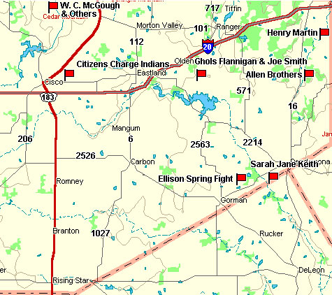 Eastland County Map