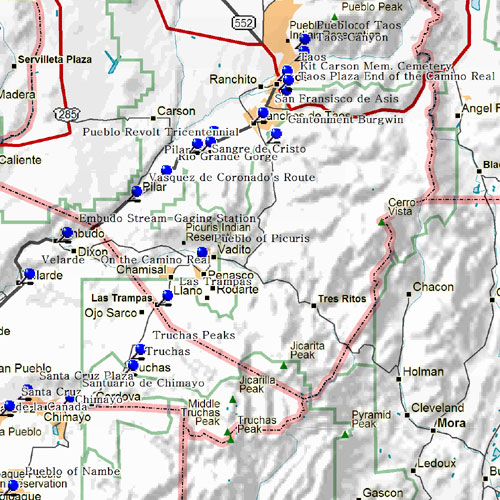 East Taos New Mexico Map