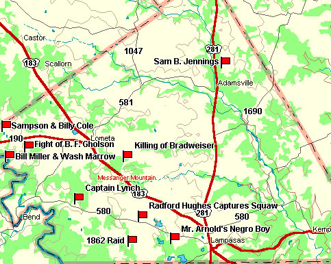 Lampasas County Map