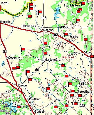 Montague County Map