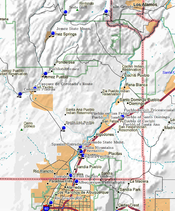 Northern Albuquerque New Mexico Map