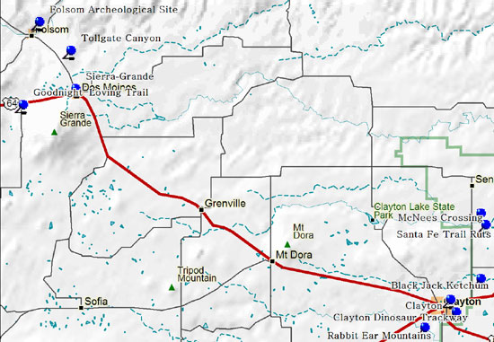 Northeast Part of Northeastern New Mexico Map