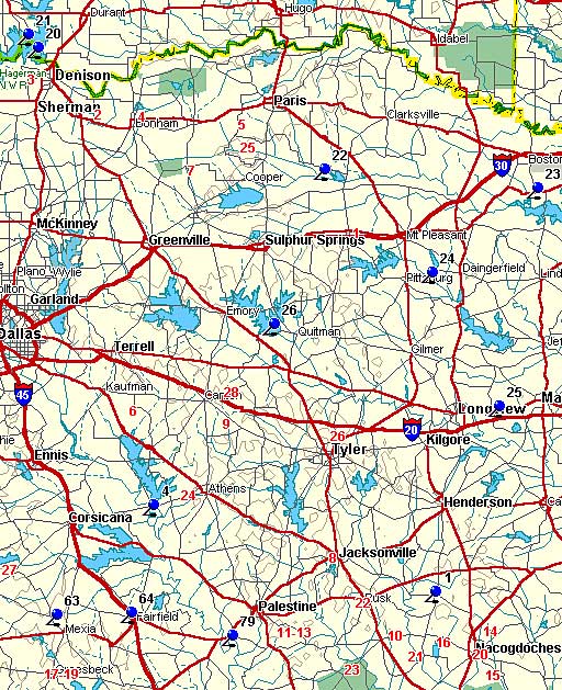 Northeast Texas Map
