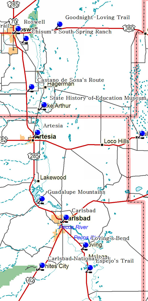 Southcentral New Mexico Map