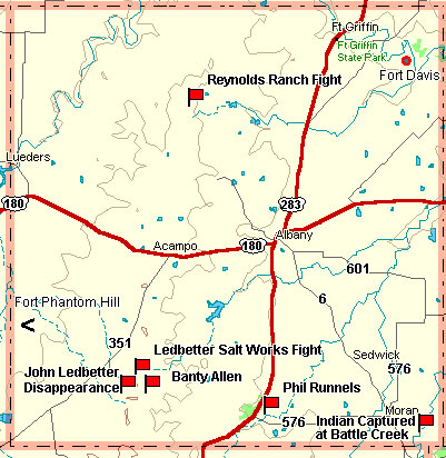 Shackelford County Map