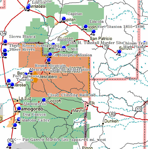 Southwestern New Mexico Map