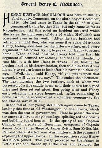 General Henry E. McCulloch