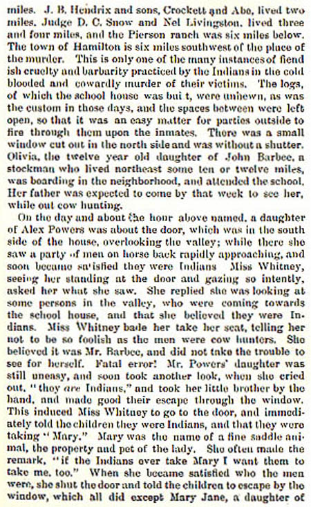 Ann Whitney story by Wilbarger