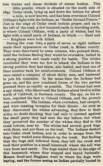 Colonel Oldham's Fight on Cedar Creek