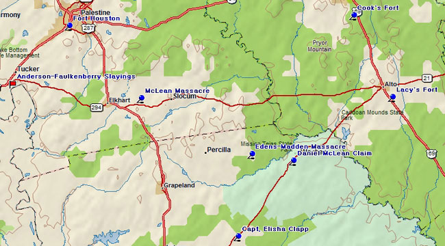 Fort Houston Settlements Map