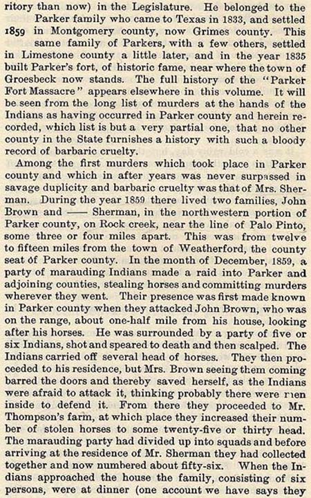 Sherman story by Wilbarger
