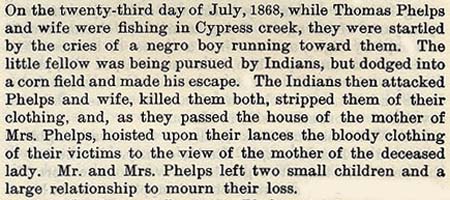 Phelps story by Wilbarger