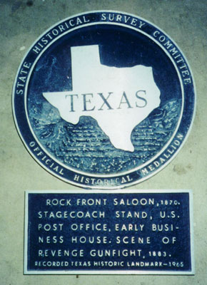 Picture of Rock Front Saloon Historical Marker
