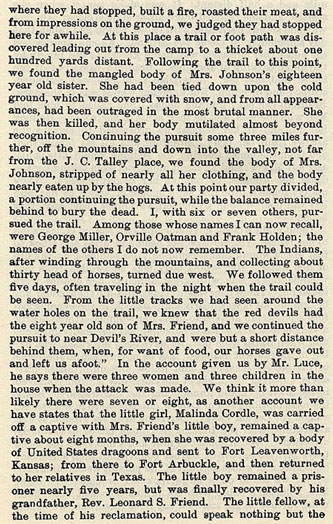 Murders and Battles in San Saba and Llano Counties story from the book Indian Depredations in Texas by J. W. Wilbarger