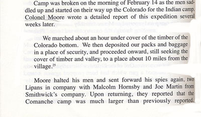 he Besiege of Colonel John H. Moore and His Men on the San Saba