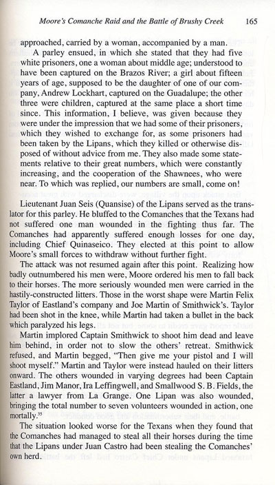 he Besiege of Colonel John H. Moore and His Men on the San Saba