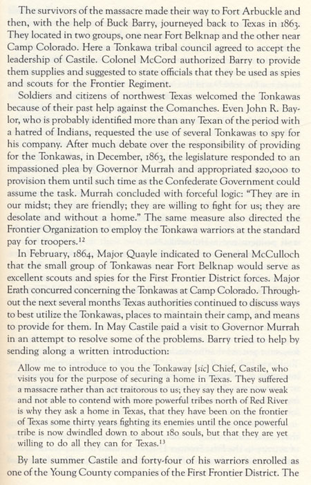 Chief Placido and Castile's Tonkawas