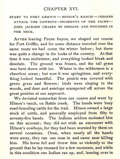 Start to Fort Griffin