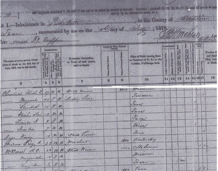 1870 Stephens County Census