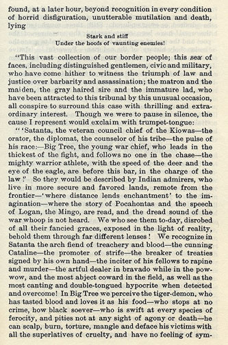 Satanta, Satank and Big Tree's Raid story from the book Indian Depredations in Texas by J. W. Wilbarger