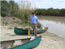 Dr. Tom Parker with his Canoe