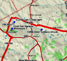 Elm Creek Fight Map