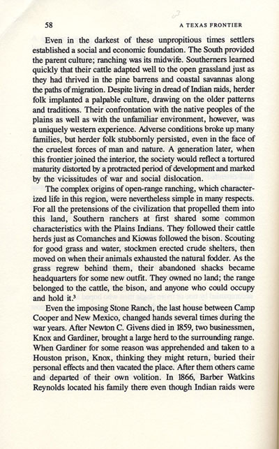 Confederate Clear Fork Story from the book, Texas Frontier, by Ty Cashion