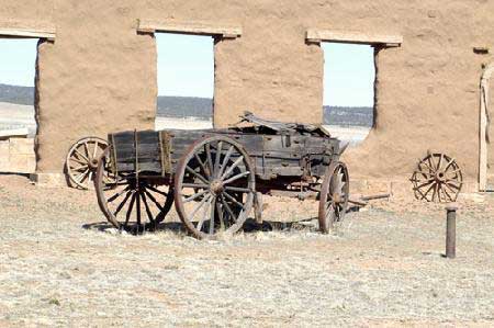 Picture of Wagon in Mechanic's Corral at Fort Union