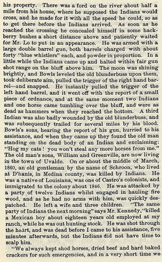Indian Outrages in Uvalde County story from the book Indian Depredations in Texas by J. W. Wilbarger