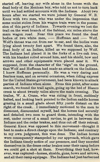 Indian Outrages in Uvalde County story from the book Indian Depredations in Texas by J. W. Wilbarger