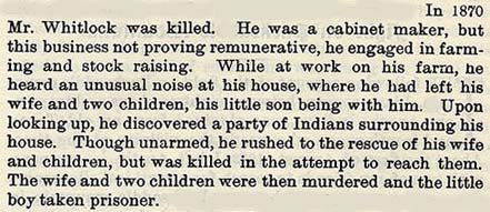 Whitlock story by Wilbarger