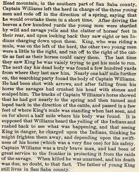 Williams King 2 story by Wilbarger