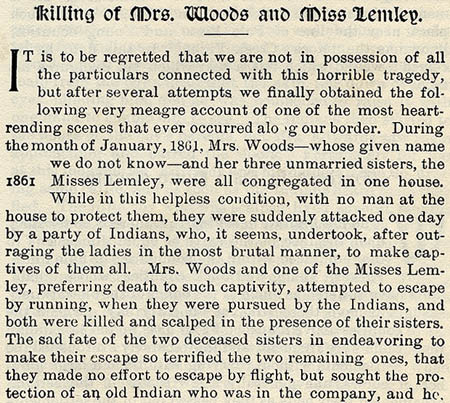 Woods and Lemley story by Wilbarger