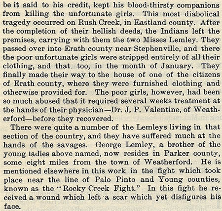 Woods and Lemley story by Wilbarger