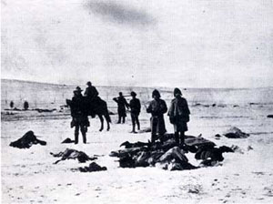 Dead Indians at Wounded Knee Battlesite