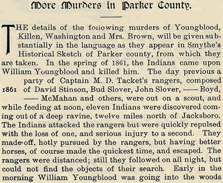 William Youngblood story by Wilbarger